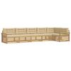 vidaXL Set di divani da esterno 6 pz Bianco e Beige Poliestere