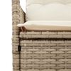 vidaXL Set da Pranzo da Giardino 7 pz con Cuscini Beige in Polyrattan
