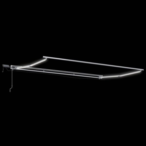 vidaXL Cornice per Tenda Manuale con LED Bianco 4 &times; 3 m Alluminio