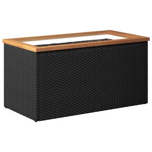 vidaXL Fioriera Nera 80x40x40 cm in Polyrattan