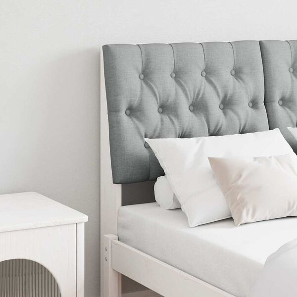 vidaXL Testiera imbottita Grigio chiaro 120 cm Pino massello