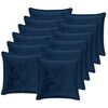 vidaXL Cuscino da Lanciare 12 pz HOUTEN Blu navy 40 x 40 cm Flanella