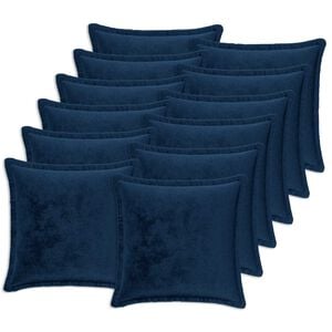 vidaXL Cuscino da Lanciare 12 pz HOUTEN Blu navy 40 x 40 cm Flanella
