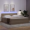 vidaXL Letto con contenitore e LED con led Cappuccino 180 x 200 cm