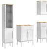 vidaXL Set di mobili per il bagno FLORO 4 pz Bianco 35 x 30 x 160 cm