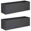vidaXL Vaso da giardino 2 pz Antracite 80 x 30 x 30 cm