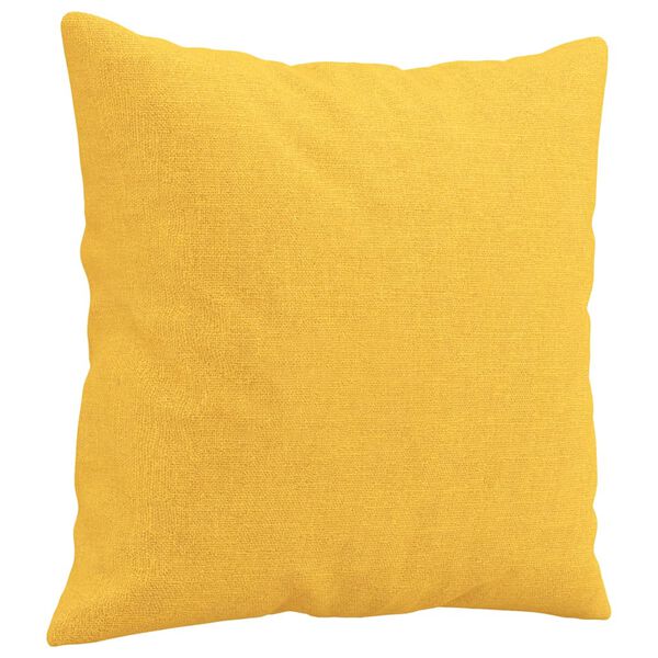 vidaXL Cuscini Decorativi 2 pz Giallo Chiaro 40x40 cm in Tessuto