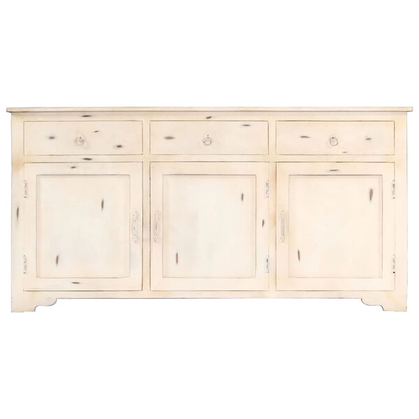 vidaXL Credenza Bianca 160x40x80 cm Legno Massello di Mango
