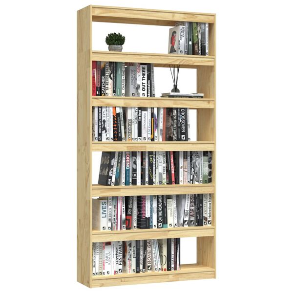 vidaXL Libreria/Divisorio 100x30x200 cm Legno Massello di Pino