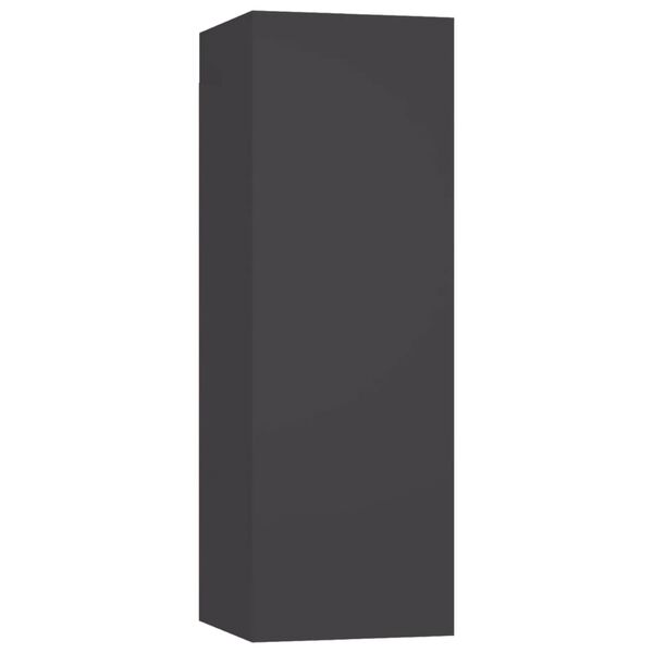 vidaXL Set Mobili Porta TV 5 pz Grigio in Legno Multistrato