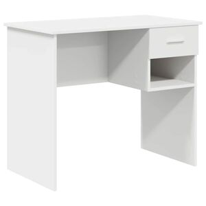 vidaXL Scrivania con cassetto Bianco 90 x 49 x 75 cm Legno multistrato