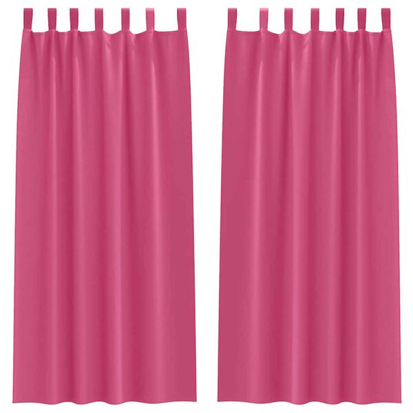 vidaXL Tende Blackout con Anelli 2 pcs Rosa Vivo 225 x 140 cm