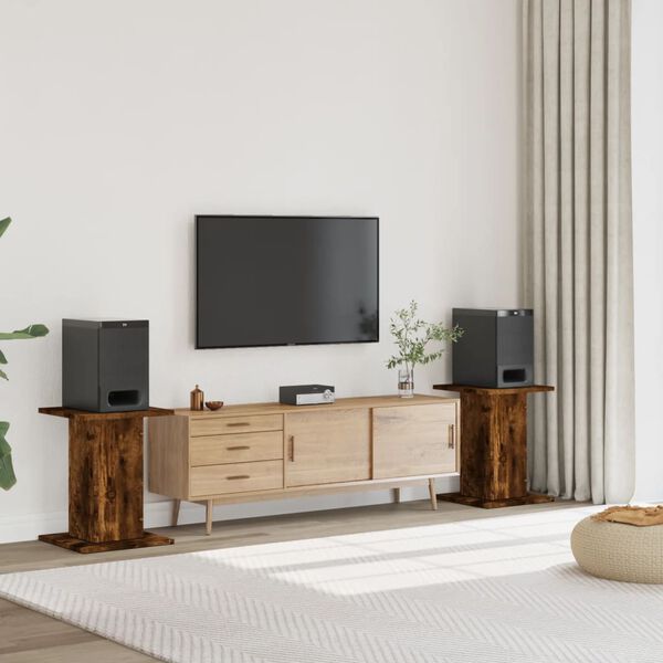 vidaXL Supporti Altoparlanti 2 pz Rovere 30x30x40 cm Legno Multistrato