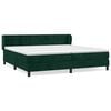 vidaXL Giroletto a Molle con Materasso Verde Scuro 200x200 cm Velluto