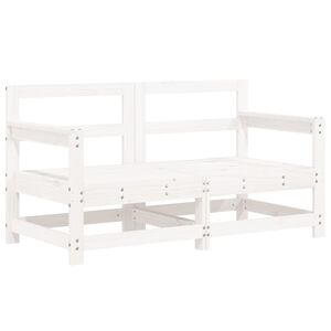 vidaXL Divani Angolari da Giardino 2 pz Bianchi Legno Massello di Pino