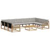 vidaXL Set di divani da esterno 10 pcs Bianco e Grigio Chiaro