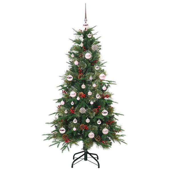 vidaXL Albero di Natale Artificiale con Rami Pieghevoli Verde 150 cm