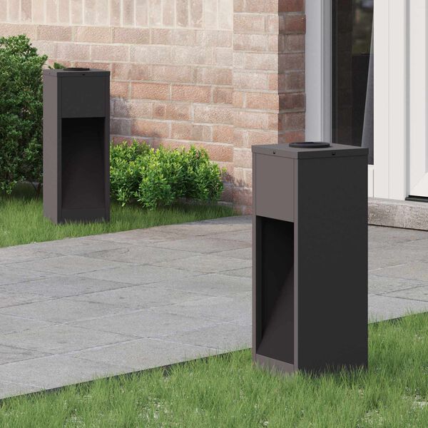 vidaXL Lucina LED Solare da Percorso 2 pcs Nero