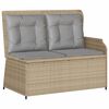 vidaXL Set Divani da Giardino 5 pz con Cuscini in Polyrattan Beige
