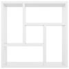 vidaXL Scaffale Parete Bianco Lucido 45,1x16x45,1 cm Legno Multistrato