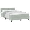 vidaXL Letto a molle con materasso Grigio chiaro 140 x 190 cm Velluto