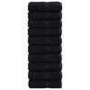 vidaXL Asciugamano per Ospiti SOLUND 50 pz Nero 30 x 30 cm 550 gsm