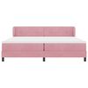 vidaXL Letto a molle con materasso Rosa 200 x 200 cm Velluto