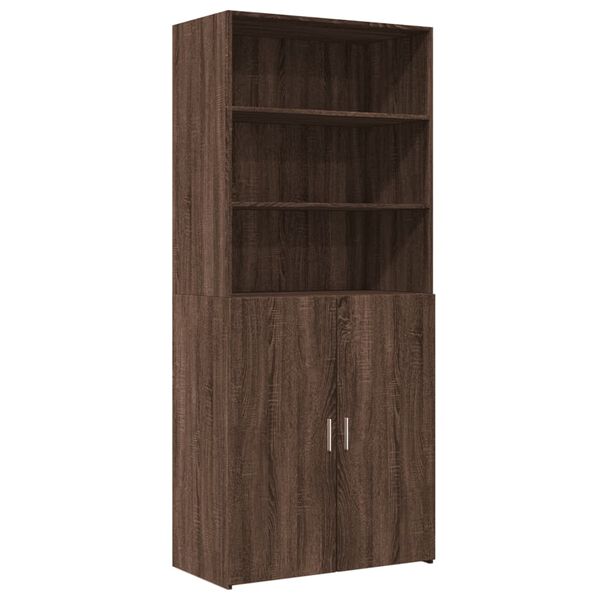 vidaXL Credenza Rovere Marrone 80x42,5x185 cm in Legno Multistrato