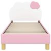 vidaXL Struttura letto bambini con testata Rosa 80 x 160 cm PU
