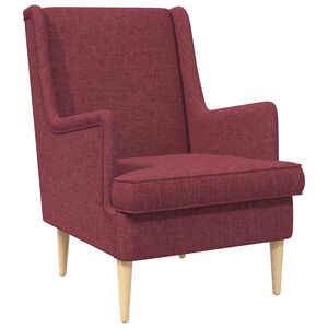vidaXL Poltrona Rosso Vino Tessuto