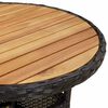 vidaXL Set Pranzo da Giardino 5 pz con Cuscini Nero Polyrattan Acacia