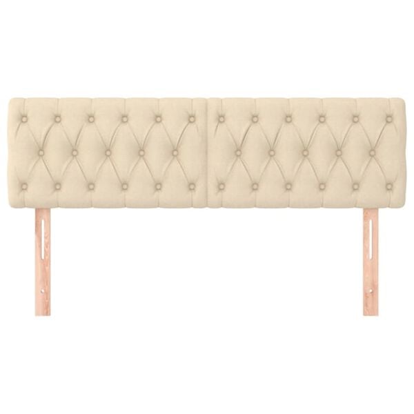 vidaXL Testiere Crema 144x7x78/88 cm in Tessuto