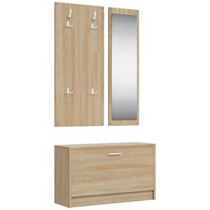 vidaXL Set Scarpiera 3 in 1 Rovere Sonoma Legno Aggregato