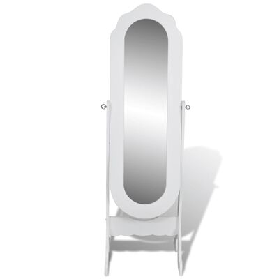 Specchio autoportante a figura intera bianco regolabile