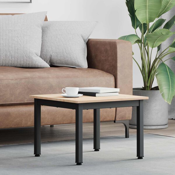 vidaXL Tavolino da salotto Naturale 50 x 50 x 36 cm Pino massello