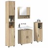 vidaXL Set di mobili per il bagno con porta 4 pcs Rovere Sonoma