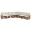 vidaXL Set Divano da Giardino 9 pz Beige polyrattan