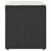 vidaXL Sgabelli Giardino con Cuscini 2 pz Nero 40x40x43 cm Polyrattan