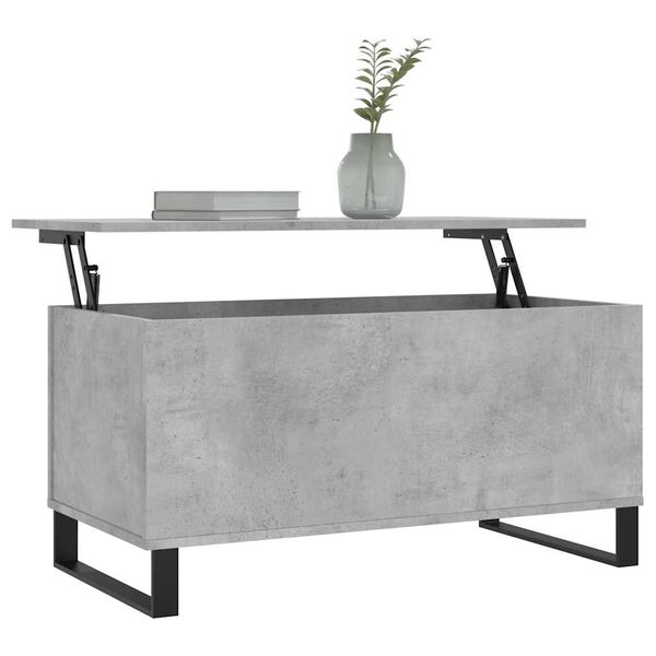 vidaXL Tavolino Salotto Grigio Cemento 90x44,5x45 cm Legno Multistrato