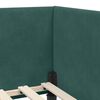 vidaXL Cornice del letto ad angolo Verde Scuro 90 cm x 190 cm Velluto