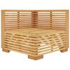 vidaXL Divano Angolare da Giardino con Cuscini Crema Massello di Teak