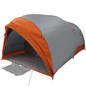 vidaXL Tenda tunnel Grigio e arancione 410 x 285 x 198 cm taffet&agrave;