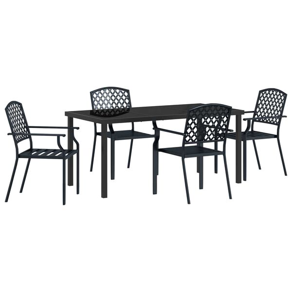vidaXL Set da Pranzo per Giardino 5 pcs Antracite