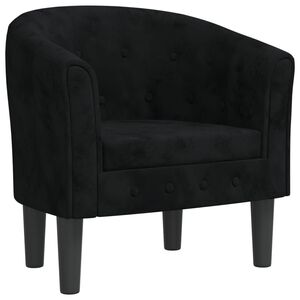 vidaXL Poltrona Cabriolet Nera in Velluto