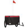 vidaXL Rimorchio da Bici Nero e Rosso 45 kg in Ferro