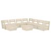 vidaXL Set Divani da Giardino su Pallet 9 pz in Legno Abete Impregnato