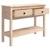 vidaXL Tavolo Consolle 100x35x75 cm in Legno Massello di Pino