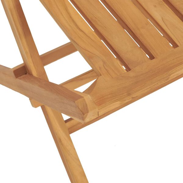 vidaXL Sedie da Giardino Pieghevoli 4pz 47x47x89cm Legno Massello Teak