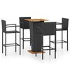 vidaXL Set Bar da Giardino 5 pz Nero