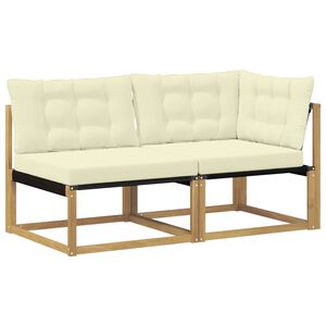 vidaXL Unit&agrave; Divano Sezionale con cuscino Bianco 162,5 x 83 x 73 cm